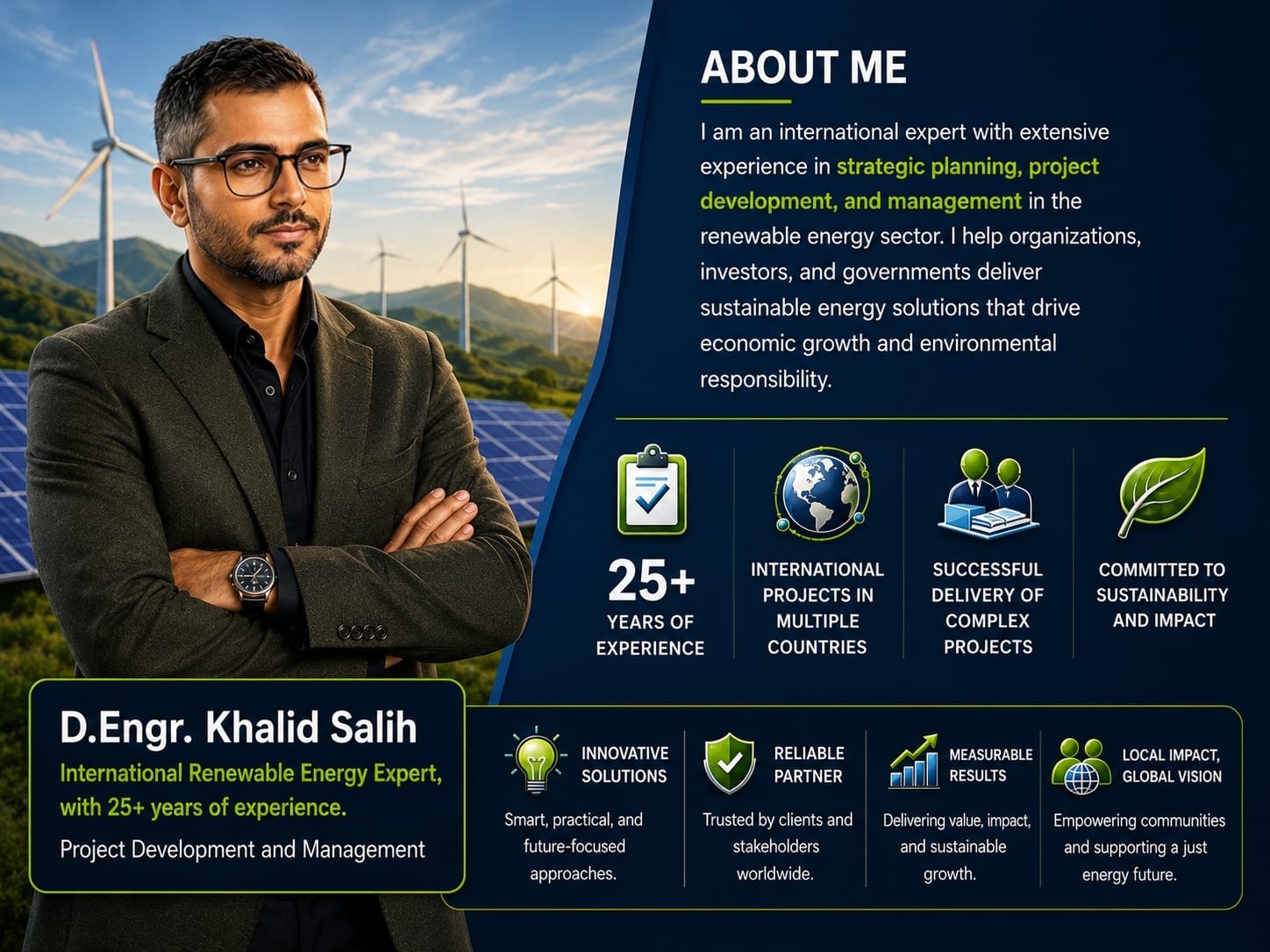 Dr Khalid Salih renewable energy project photo 1